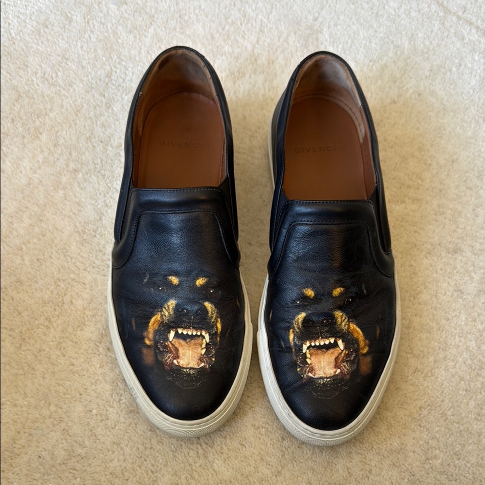 Givenchy Black Slip-On Rottweiler Sneakers Women’s 38